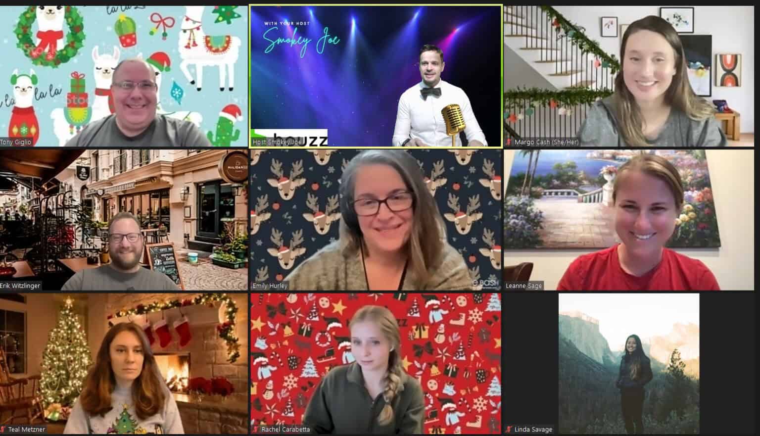 A live WeHost presenter running The Big Fat Festive Quiz