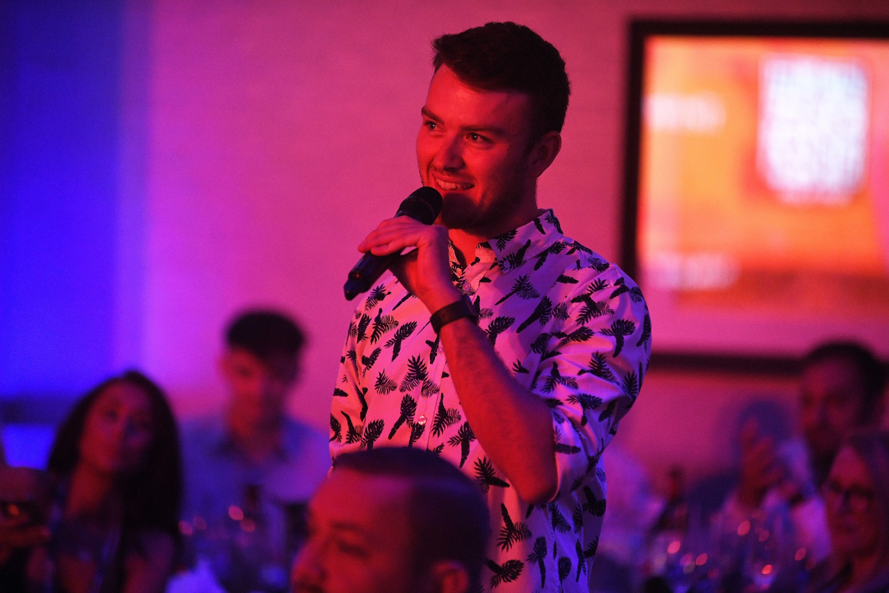 Harry Ellis delivering an event