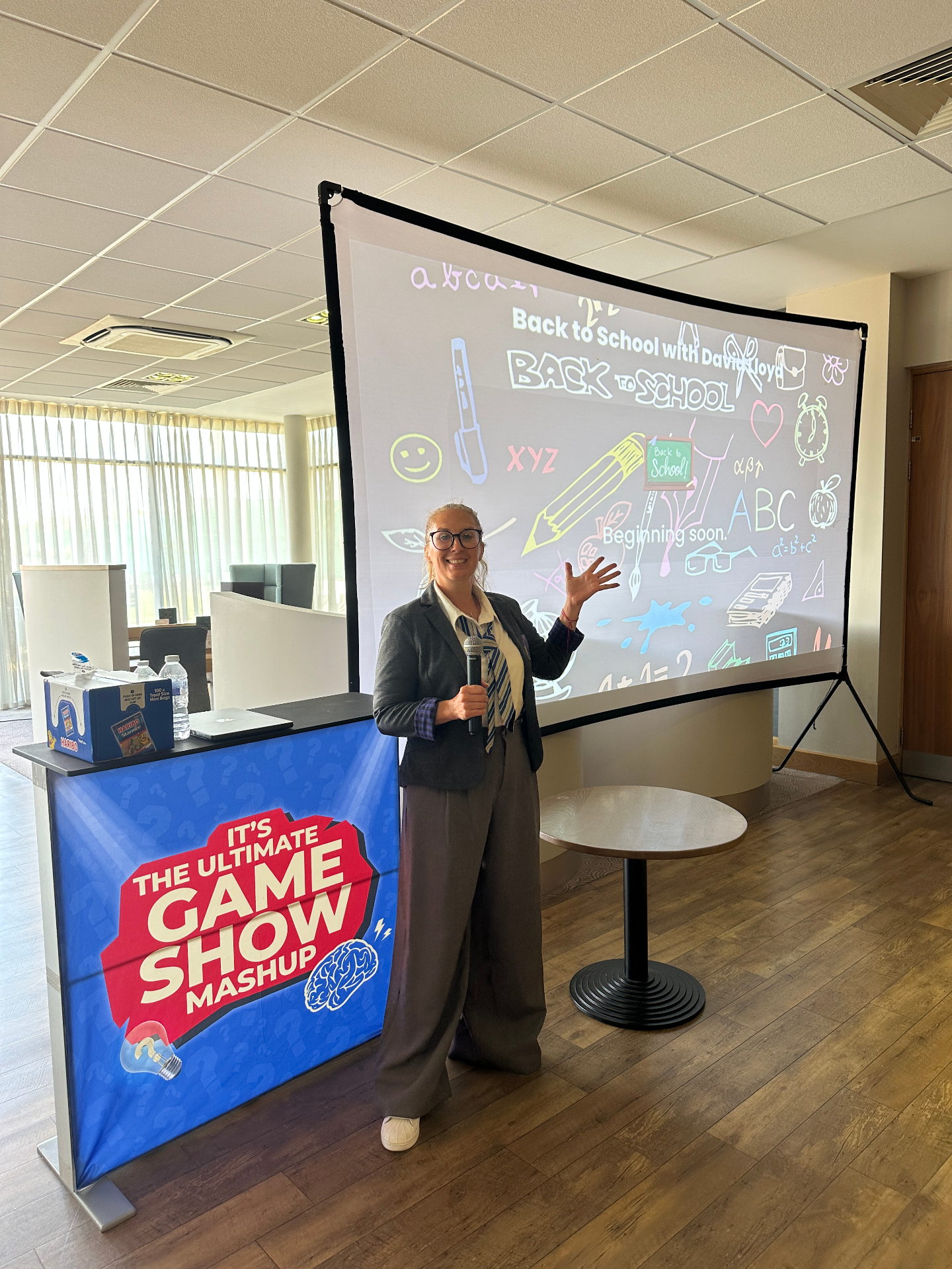 Katrina Miller delivering an event